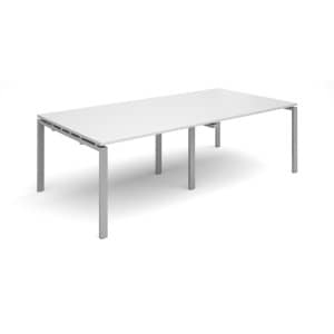 2.4m x 1.2m DAMS ADAPT II Meeting table White USED