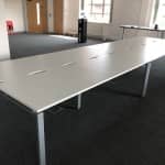 USED ADAPT II WHITE BENCH DESKING 1600 x 800 & 1200 x 800 available