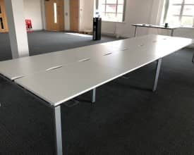 USED ADAPT II WHITE BENCH DESKING 1600 x 800 & 1200 x 800 available