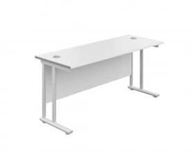 BRAND NEW!!! WHITE! TC 1400mm X 800mm Straight Desks with single cantilever leg – £99 + VAT (COLLECTED FLATPACK)