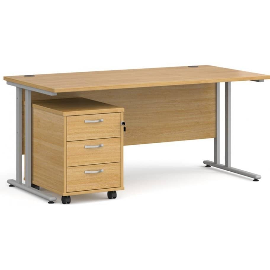 Maestro_Cantilever_Straight_Office_Desk_With_Three_Drawer_Mobile_Pedestal_Oak-912×912