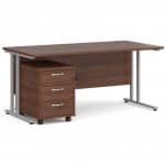 Maestro_Cantilever_Straight_Office_Desk_With_Three_Drawer_Mobile_Pedestal_Walnut-912x912