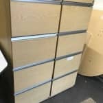 Light Oak Heavy Duty 4 Drawer foolscap filing cabinets – 5 matching available – £99 + VAT EACH