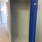 USED BLUE/GREY EXTRA LARGE Police Standard 1 Door storage lockers with key