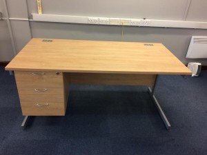 used 1600mm desks with fixed drawer