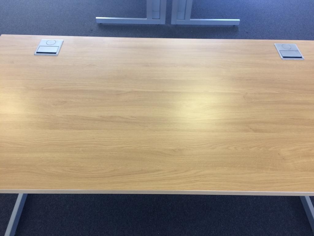 used straight desks oak -top