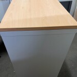 Used Tambour Door Metal Cupboard With Wood Top