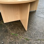 Used Oval Meeting Table Beech Finish