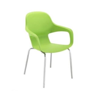 NEW GREEN ARIEL CHAIR STACKABLE HALF PRICE @£49 +VAT