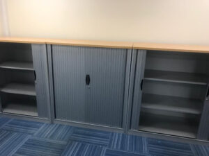 Used tambour door cupboards