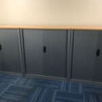 Used tambour door cupboards