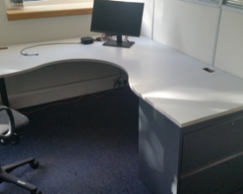 Light grey used corner desks