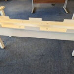 Quality used bench desking – complete with cable management and screens