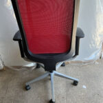 Steelcase office chair red mesh back