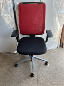 Steelcase office chair red mesh back