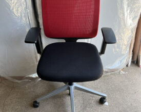 Steelcase office chair red mesh back