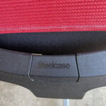 Steelcase office chair red mesh back