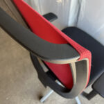 Steelcase office chair red mesh back