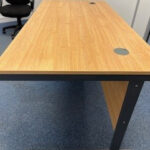 USED STRAIGHT DESKS WITH FIXED PEDESTAL